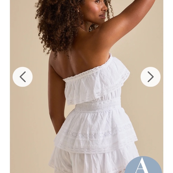 Altar'd State White Ruffled Jumpsuit - Picture 4 of 4